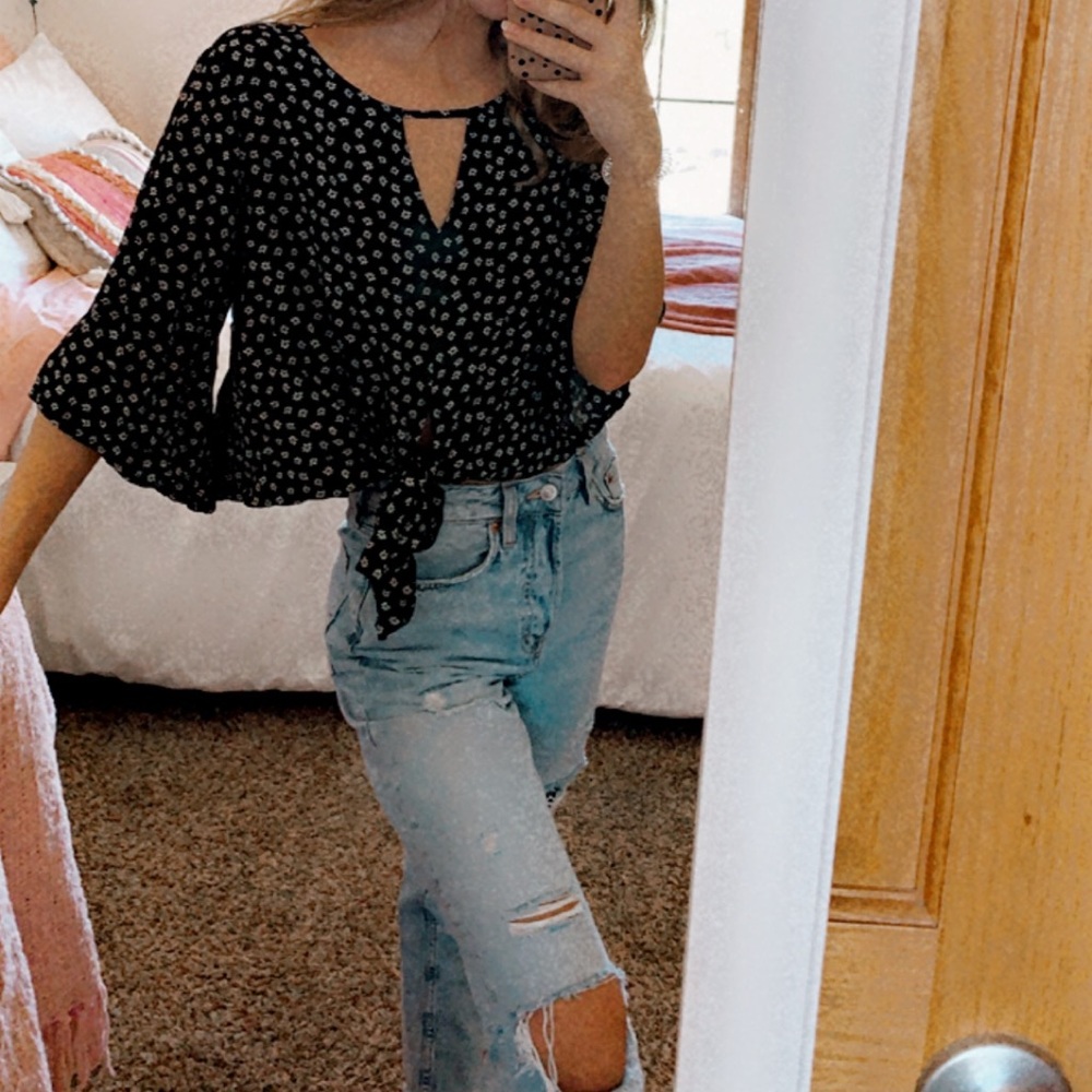 White and Black Top